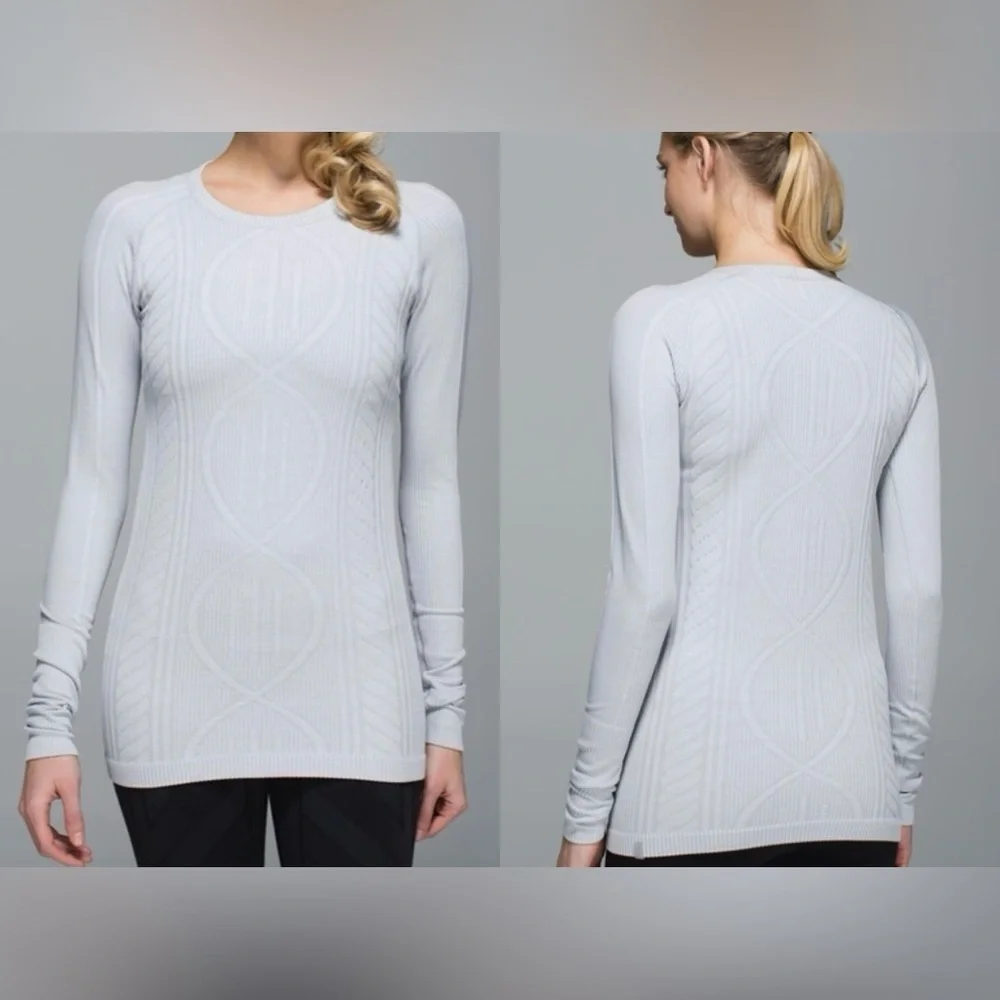 Lululemon Rest Less Pullover in Heathered Silver Spoon - Size 10